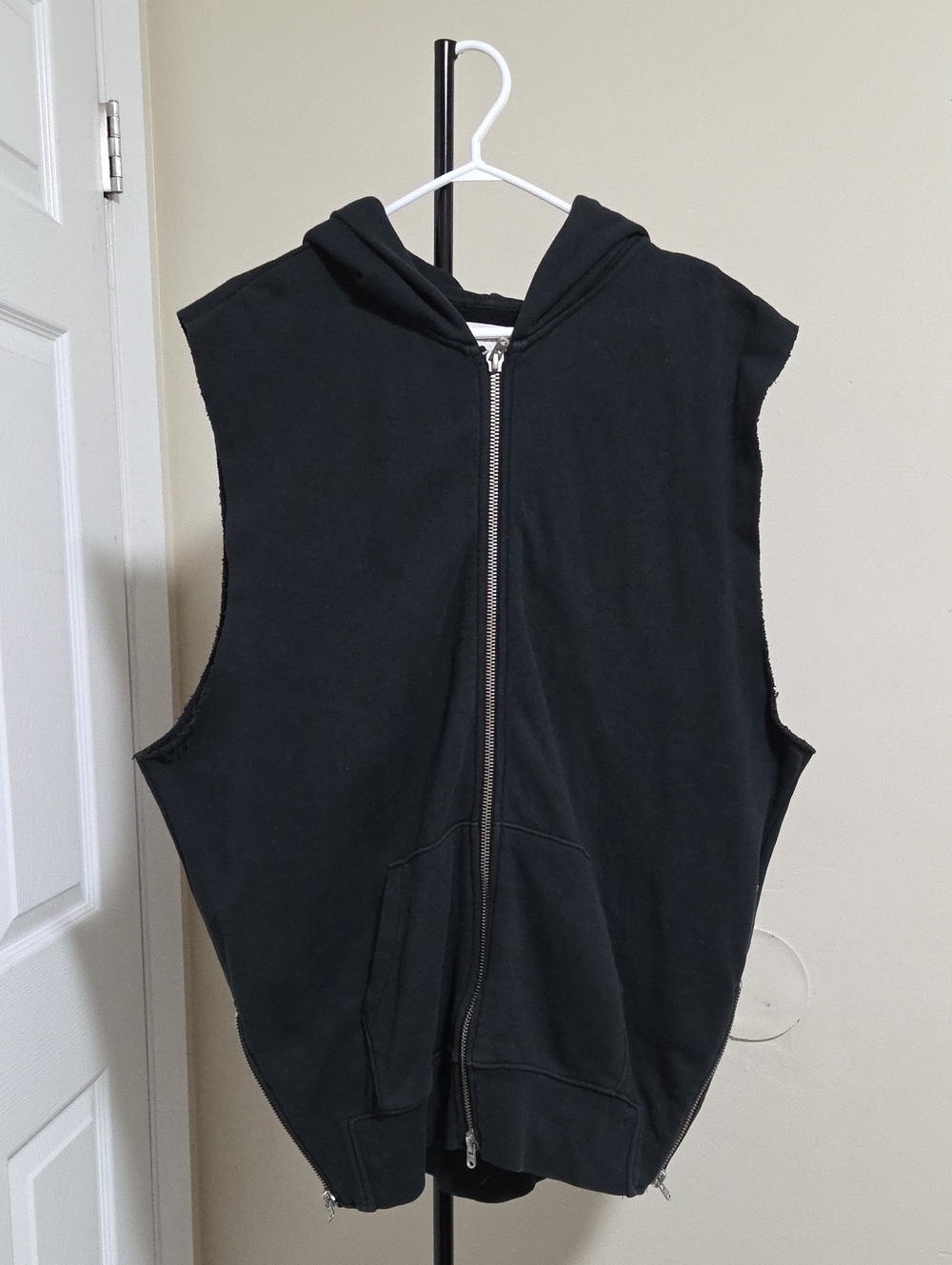 Fear of God Black Sleeveless Zip Hoodie Vest